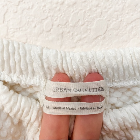 ✨ 3/$20 UO white polka dot off the shoulder babydoll top - Picture 3 of 4